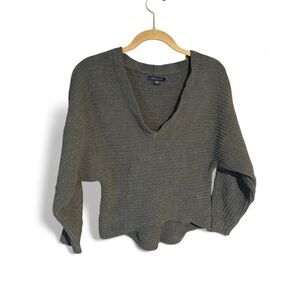 American Eagle Outfitters Khaki V-Neck Sweater